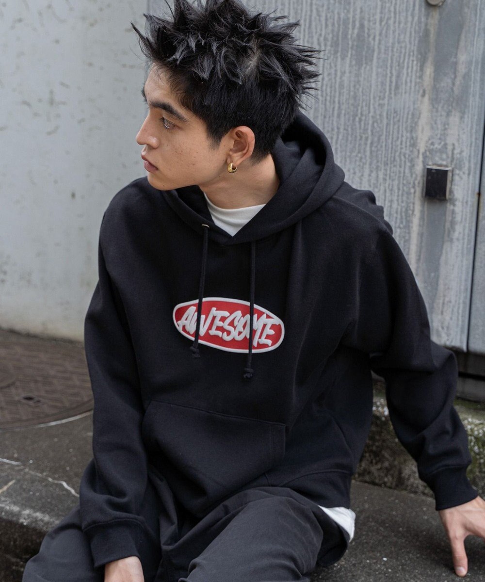 WEGO 【ユニセックス着用ITEM】リラックスフィットオーバルロゴパーカー 