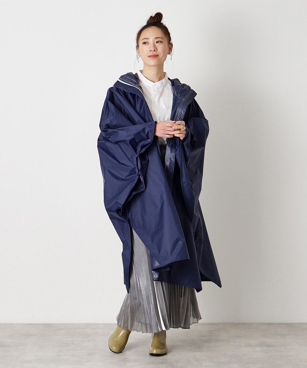 MOONBAT POLO RALPH LAUREN(ポロ ラルフローレン) ポロポニー ポケッタブル レインポンチョ レインコート 無地 フード 収納袋 ロゴ入 レディース 