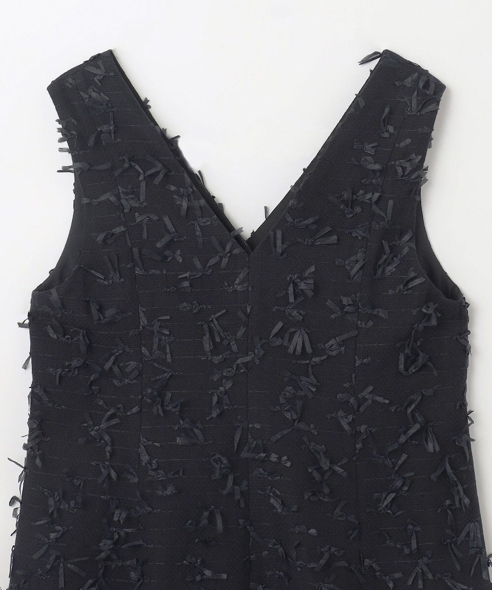 GRACE CONTINENTAL リボンヤーンジレドレス 