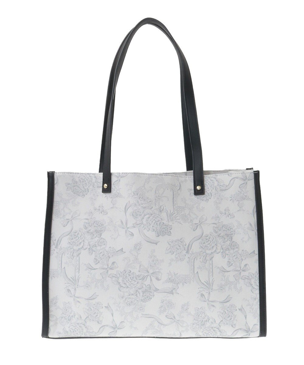 Maison de FLEUR フラワーガーデンプリントスクエアトート 