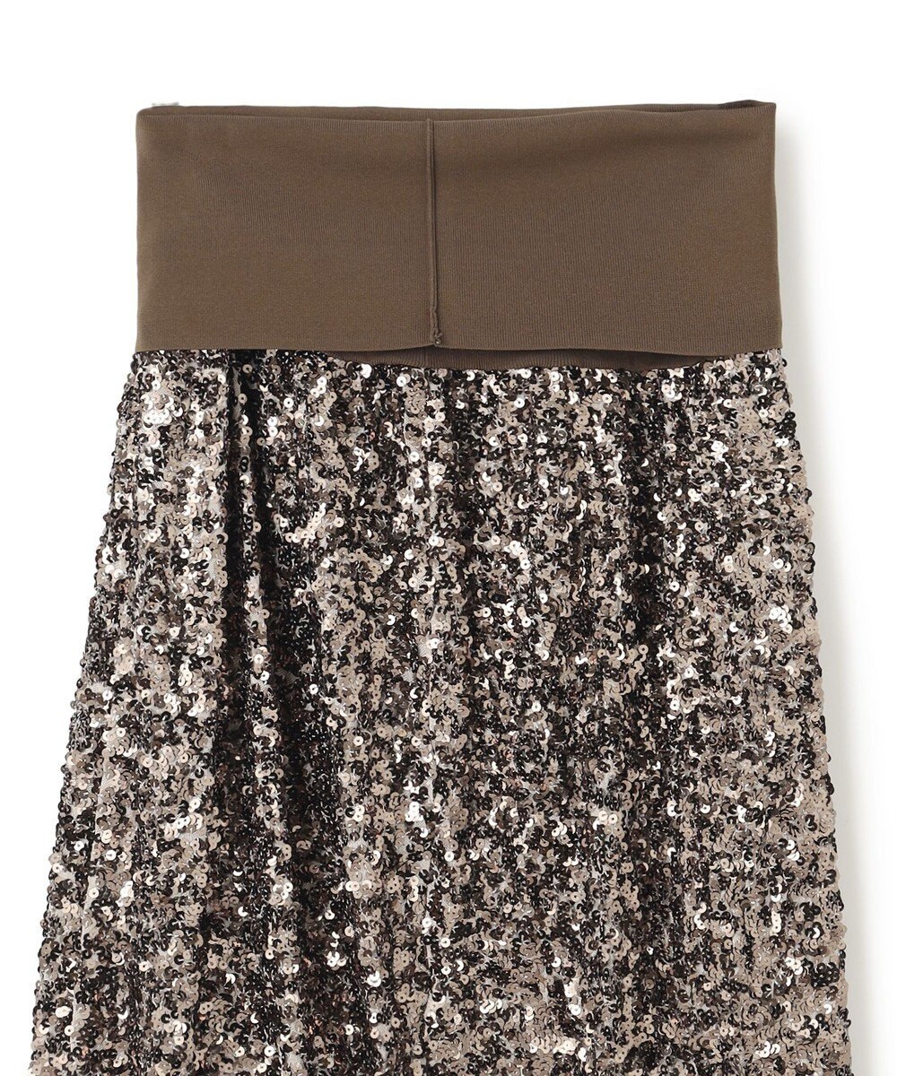 BEIGE， 【洗える】ALYSSUME / スパンコールストレッチニットスカート 