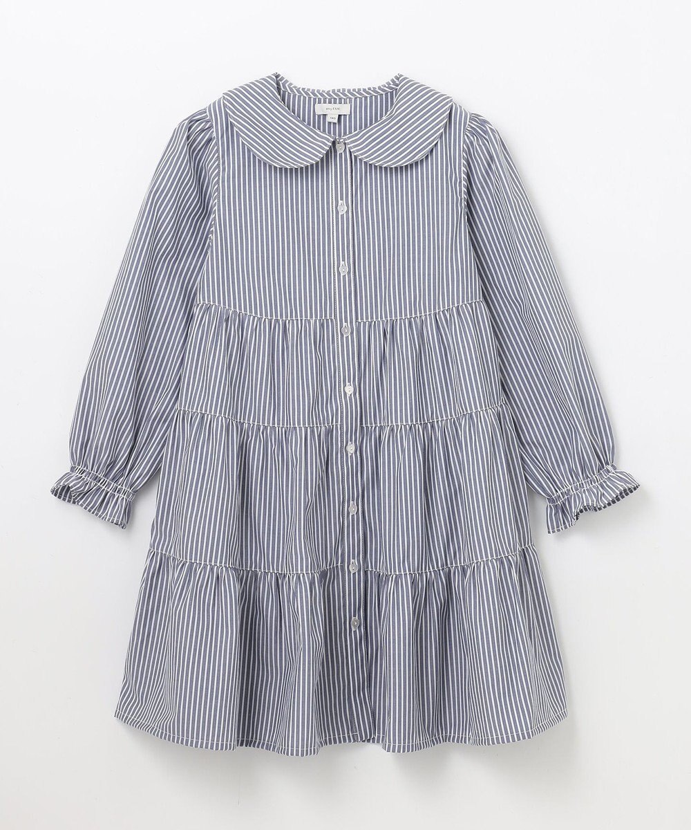 ANY KIDS ストライプ シャツ ワンピース 