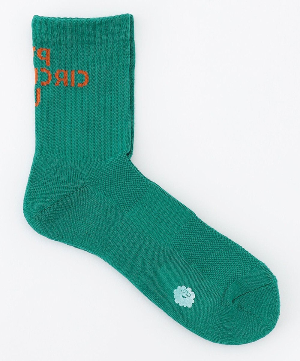 PW CIRCULUS 【MEN】【土踏まずをサポート】ロゴ ミドルソックス 