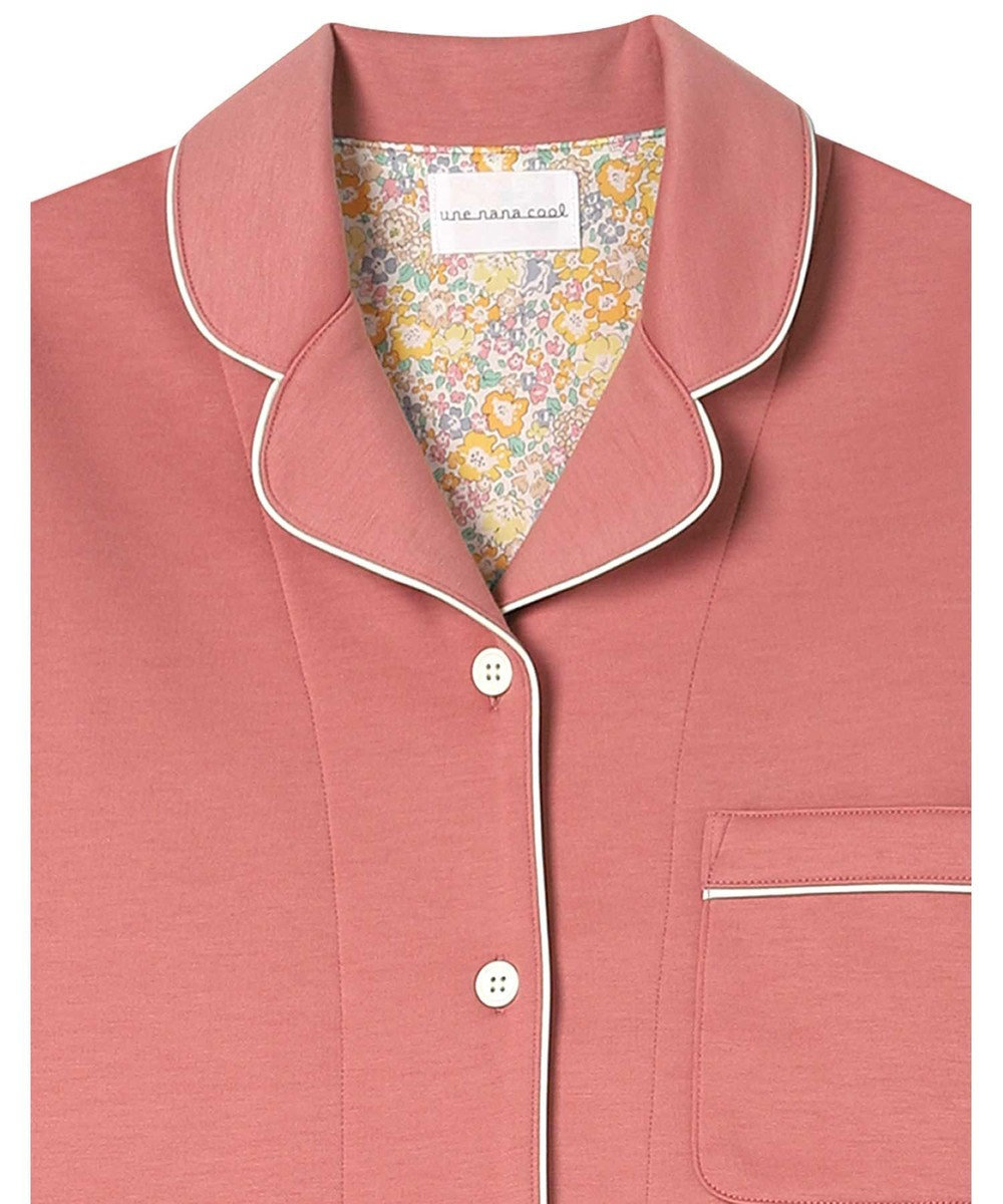 une nana cool 【綿混】ハイゲージダブルエアー 長袖開襟パジャマ MADE WITH LIBERTY FABRIC 