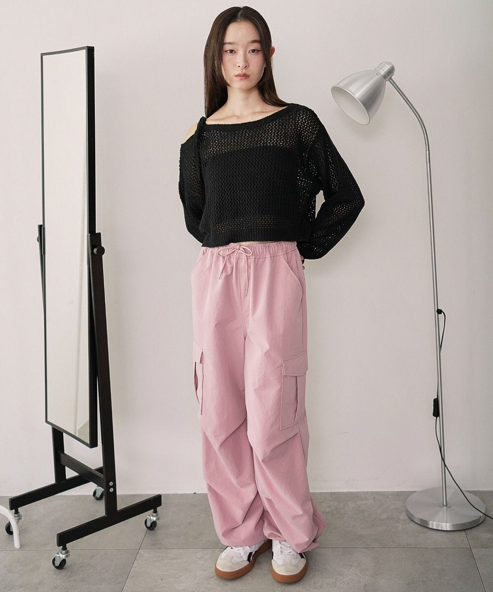 WEGO モヘアタッチ2WAYワンショルニット 