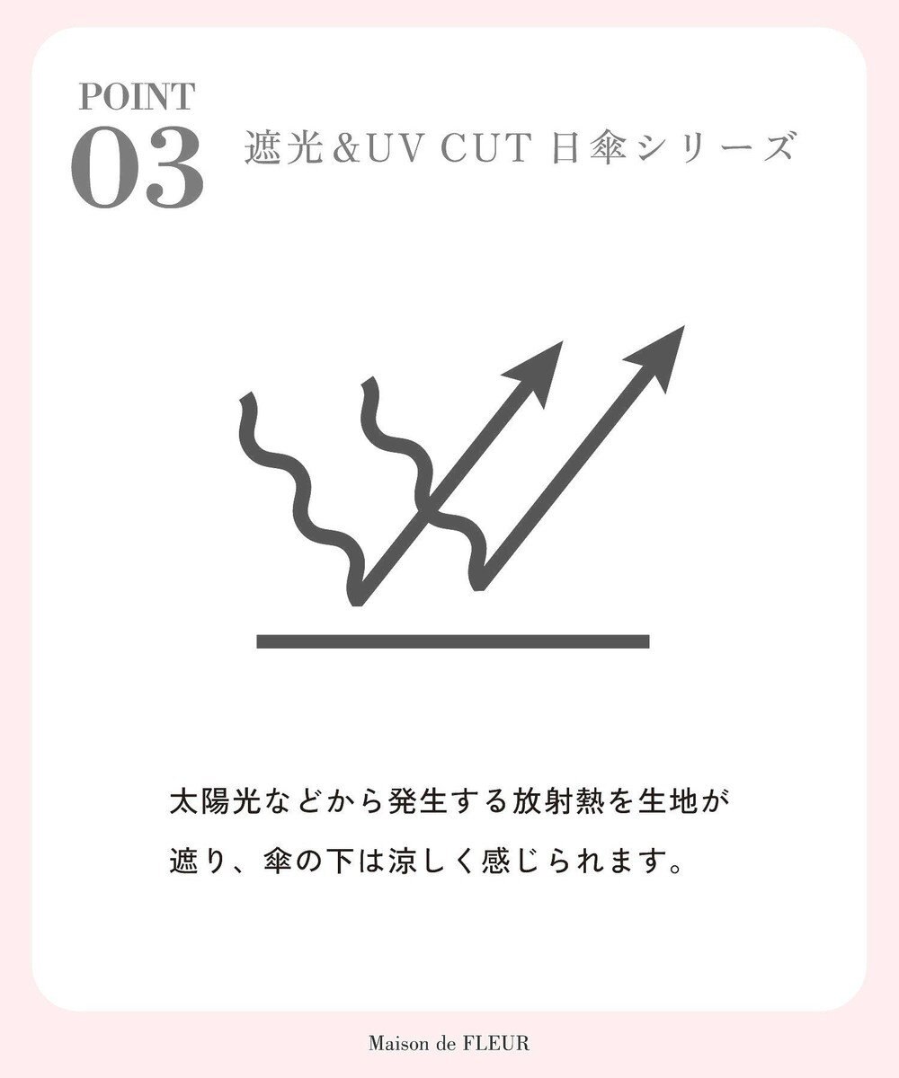 Maison de FLEUR 遮光&UV CUT リボン折りたたみ傘 