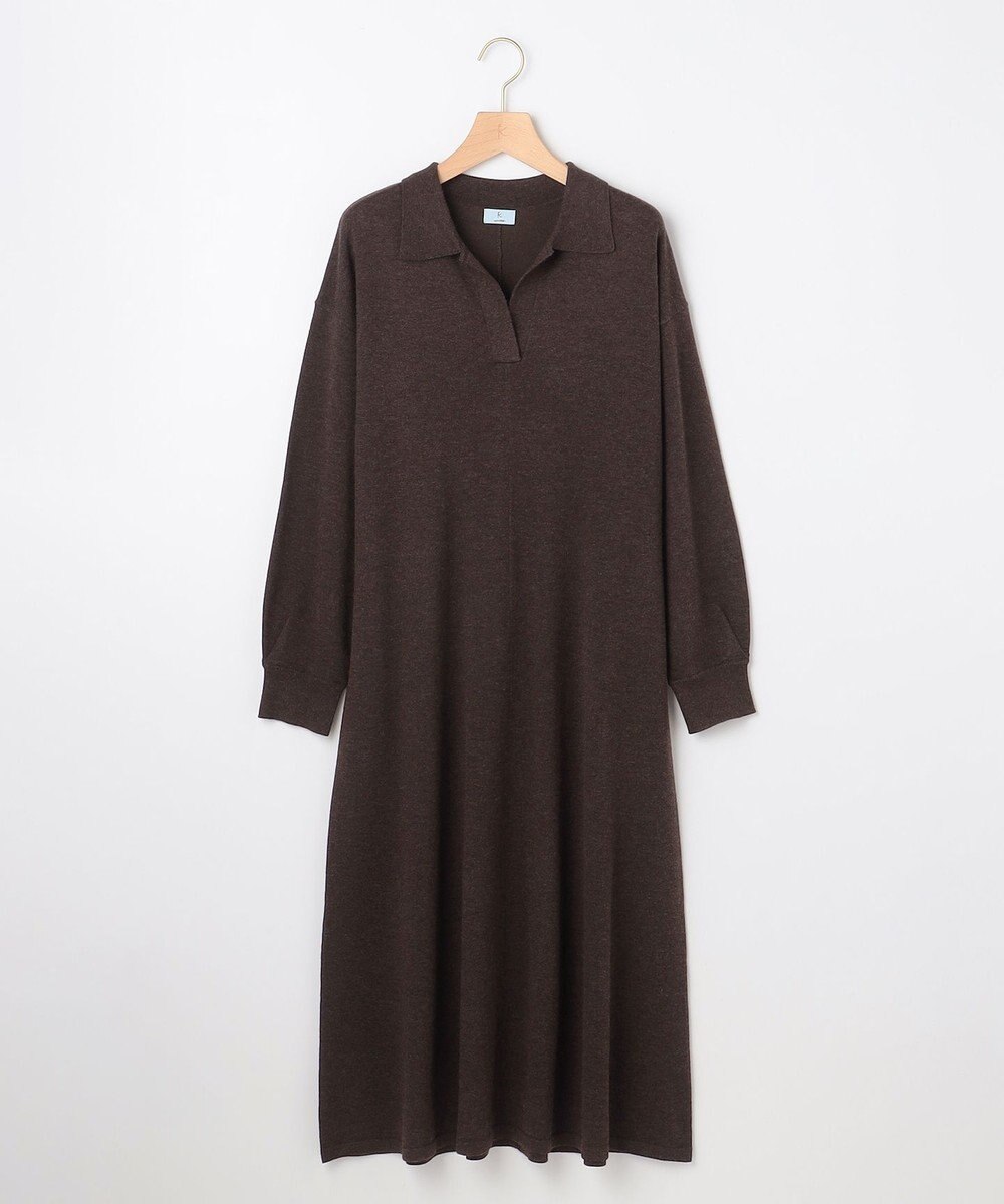 組曲 【加藤ローサさん着用】スキッパーニット ワンピース 