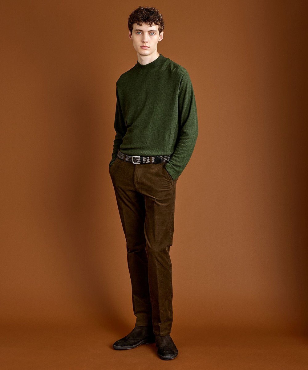 JOSEPH ABBOUD 【ウエストも伸びる！/2WAYストレッチ/暖かい/オーガニック】オーガニックコットン ウオーム パンツ 