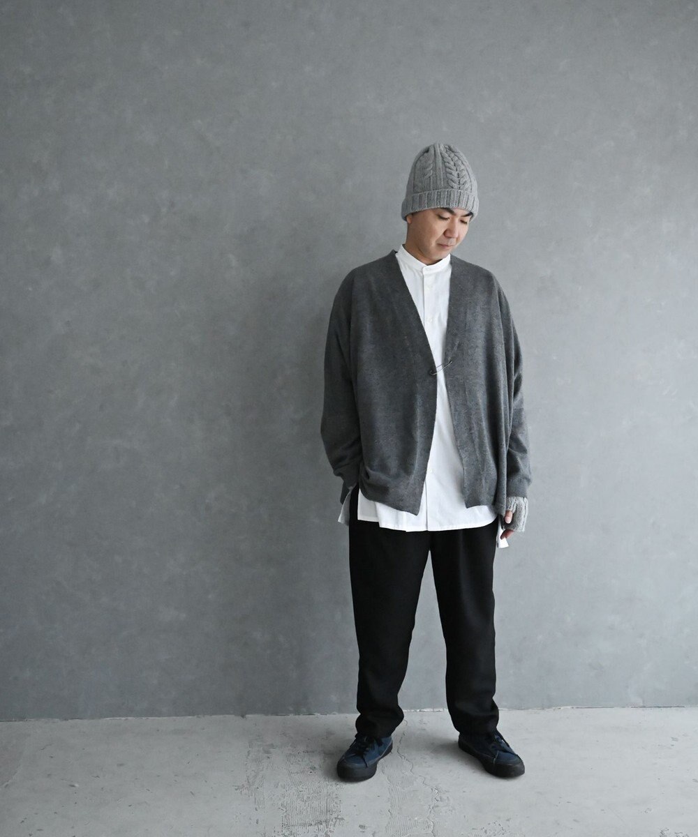 muuc 〈希少な素材〉〈高級15.5マイクロン長極細メリノウール100%〉〈ユニセックス〉ウルグアイウールのジャケットカーディガン 