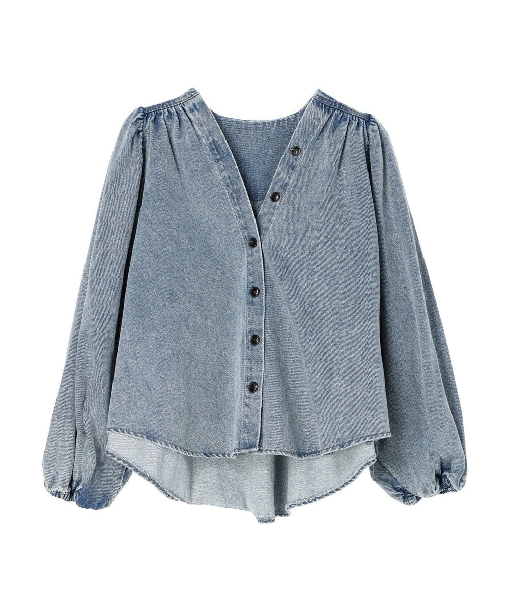 CRAFT STANDARD BOUTIQUE デニムギャザーヨークブラウス 