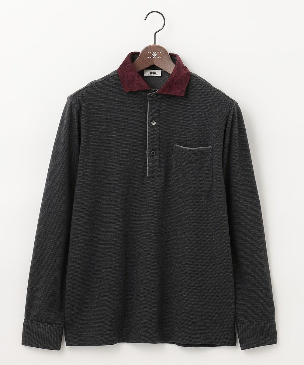 JOSEPH ABBOUD 【人気！多機能ポロシャツ】ペイズリー柄　ウィンターダディポロシャツ 