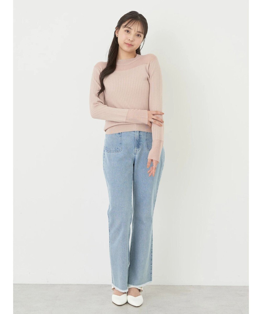 earth music&ecology 部分シアーニットプルオーバー 