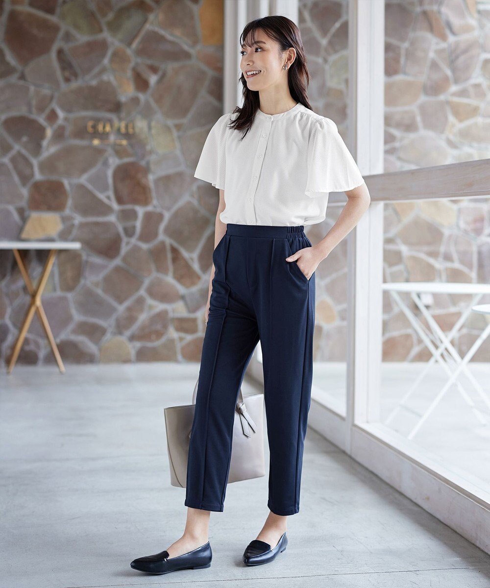 Tiaclasse 【セットアップ対応・洗える】シアーチェックブラウス 