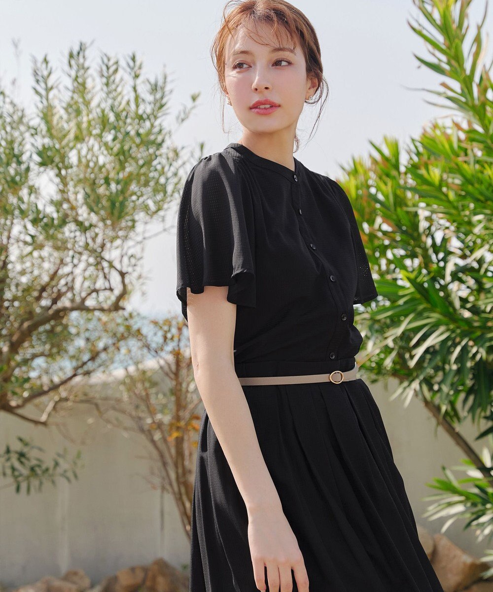 Tiaclasse 【セットアップ対応・洗える】シアーチェックブラウス 