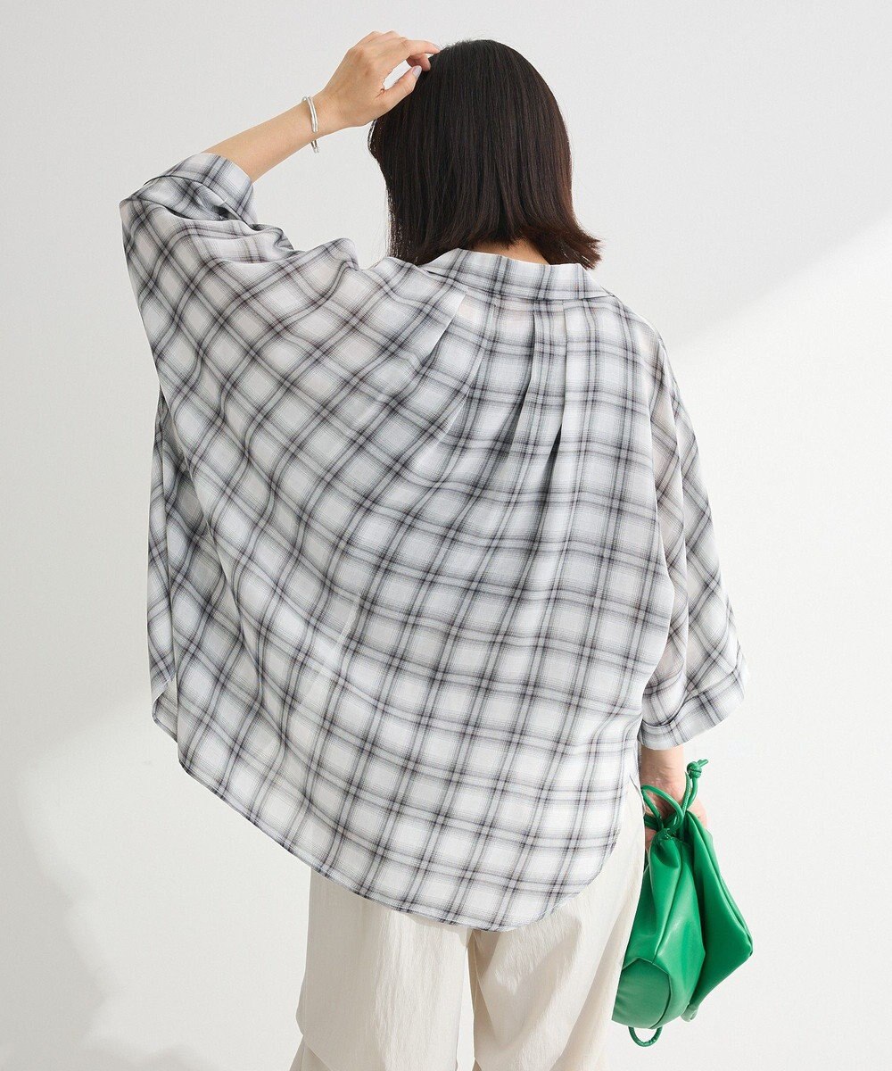 Green Parks 開襟シアーシャツジャケット 