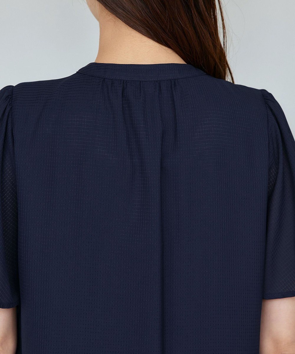 Tiaclasse 【セットアップ対応・洗える】シアーチェックブラウス 