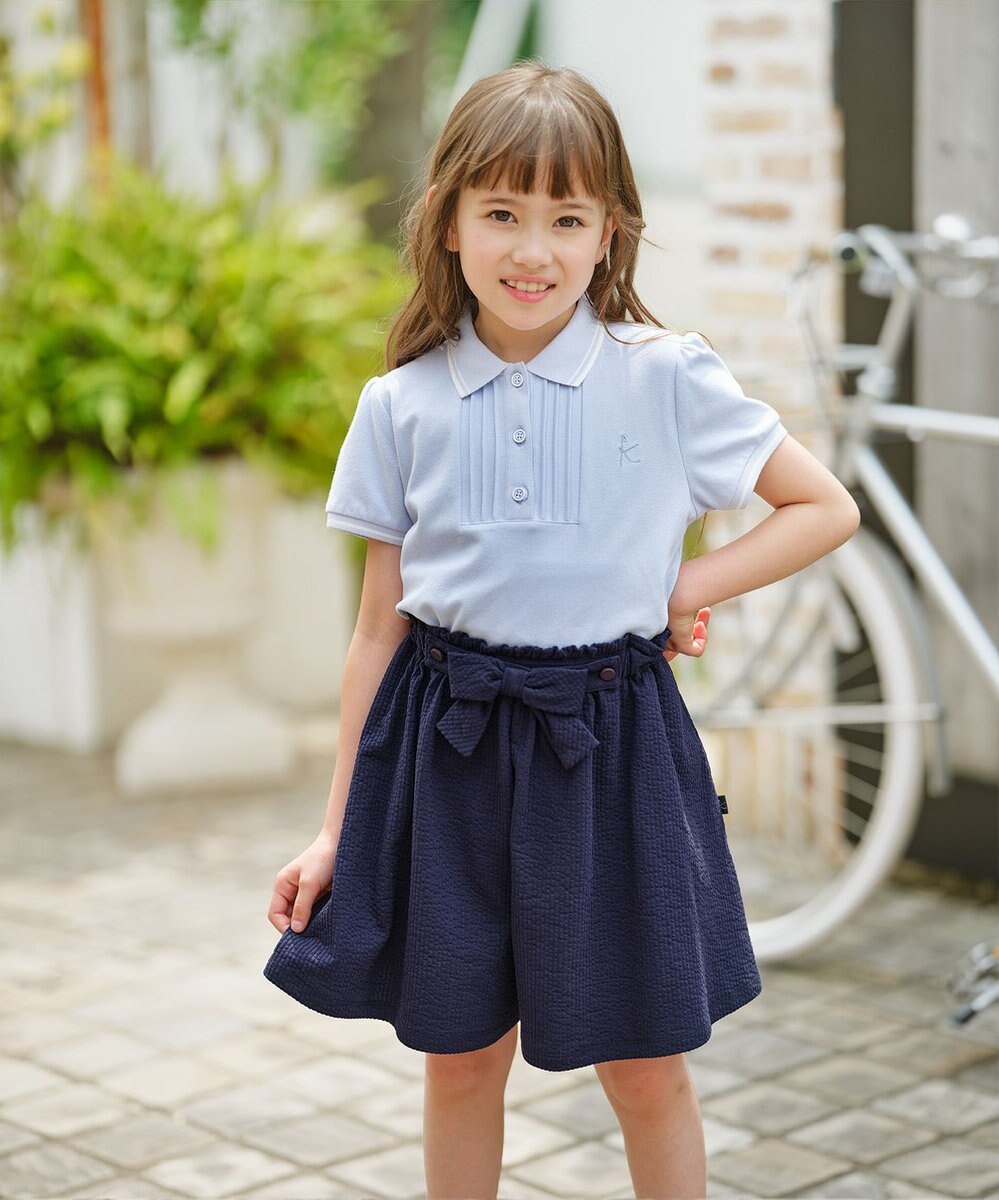 組曲 KIDS 【150-160㎝】サッカーストライプ キュロット 