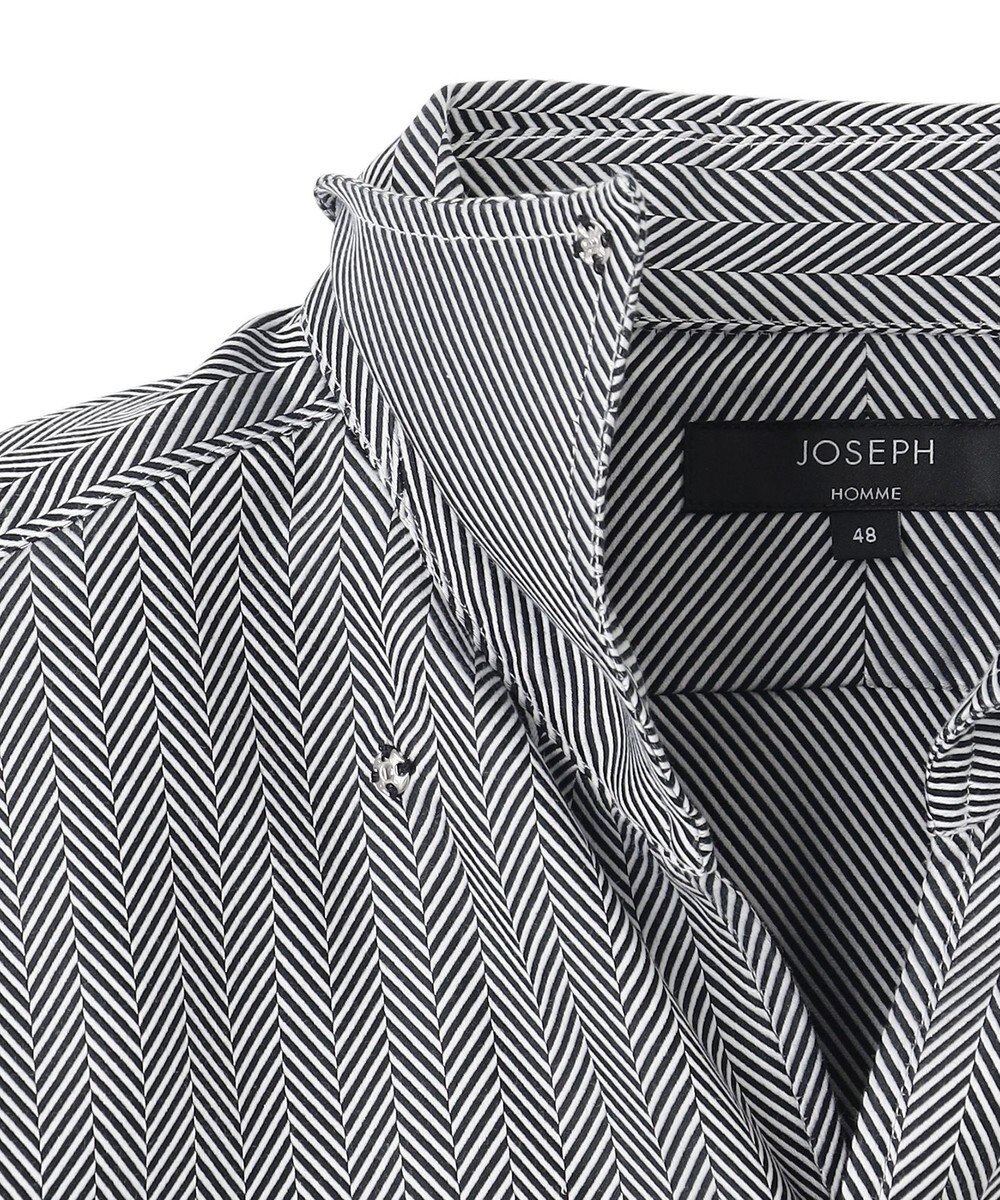 JOSEPH HOMME ツイルへリンボンクレイジー　イタリアンカラードレスシャツ 