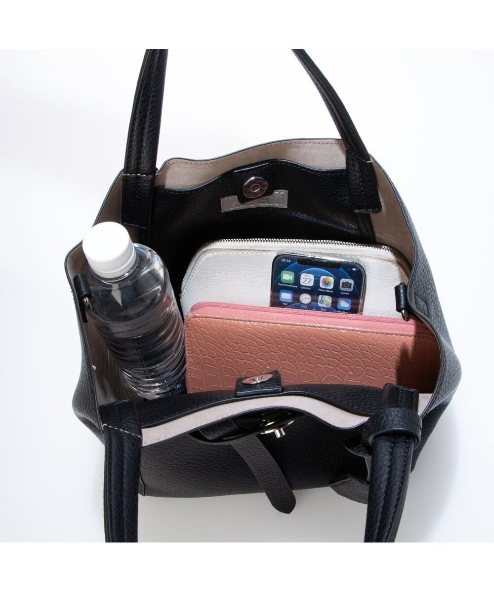 UNBILLION カシュカシュ cachecache / ベルトディテールフェイクレザートート 