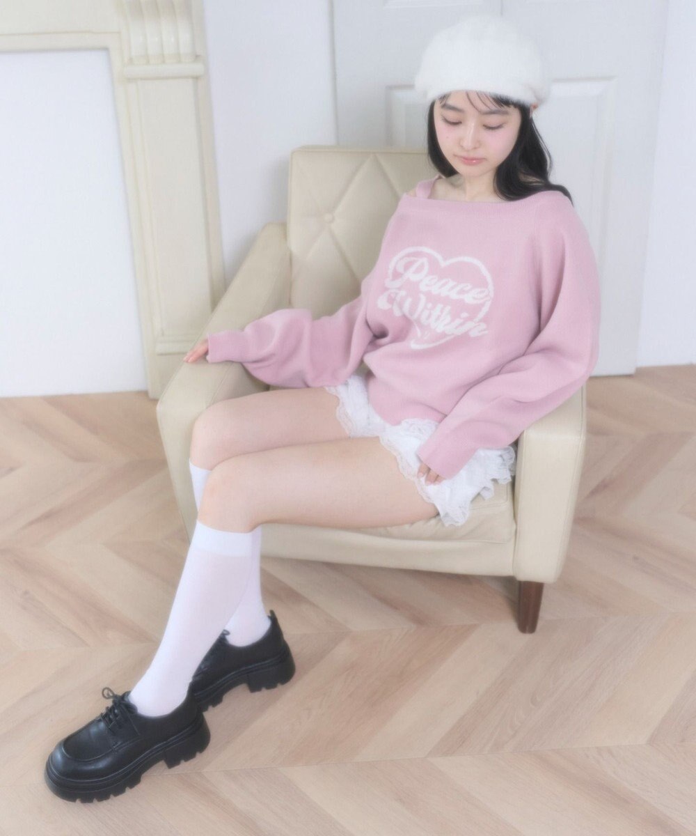 WEGO ハートワンショルニット 