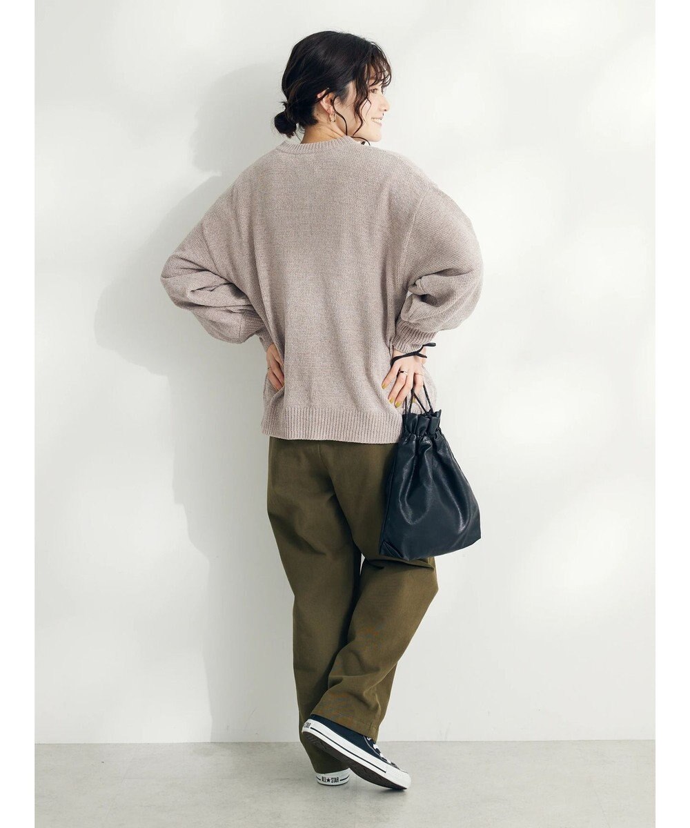 CRAFT STANDARD BOUTIQUE 洗えるコードモールクルーネックカーデイガン 