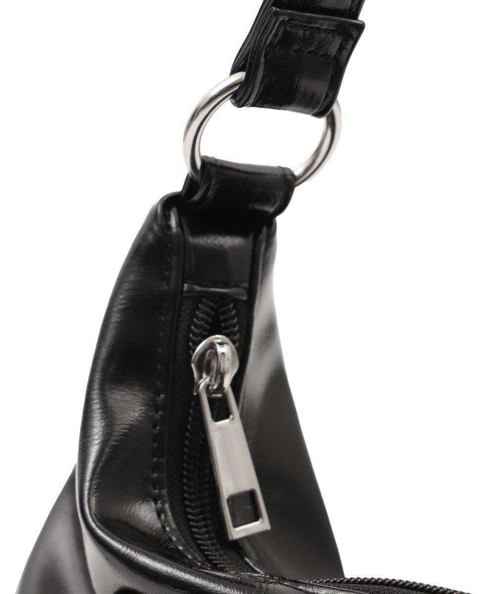 WEGO ギャザーリボンハーフムーンバッグ 