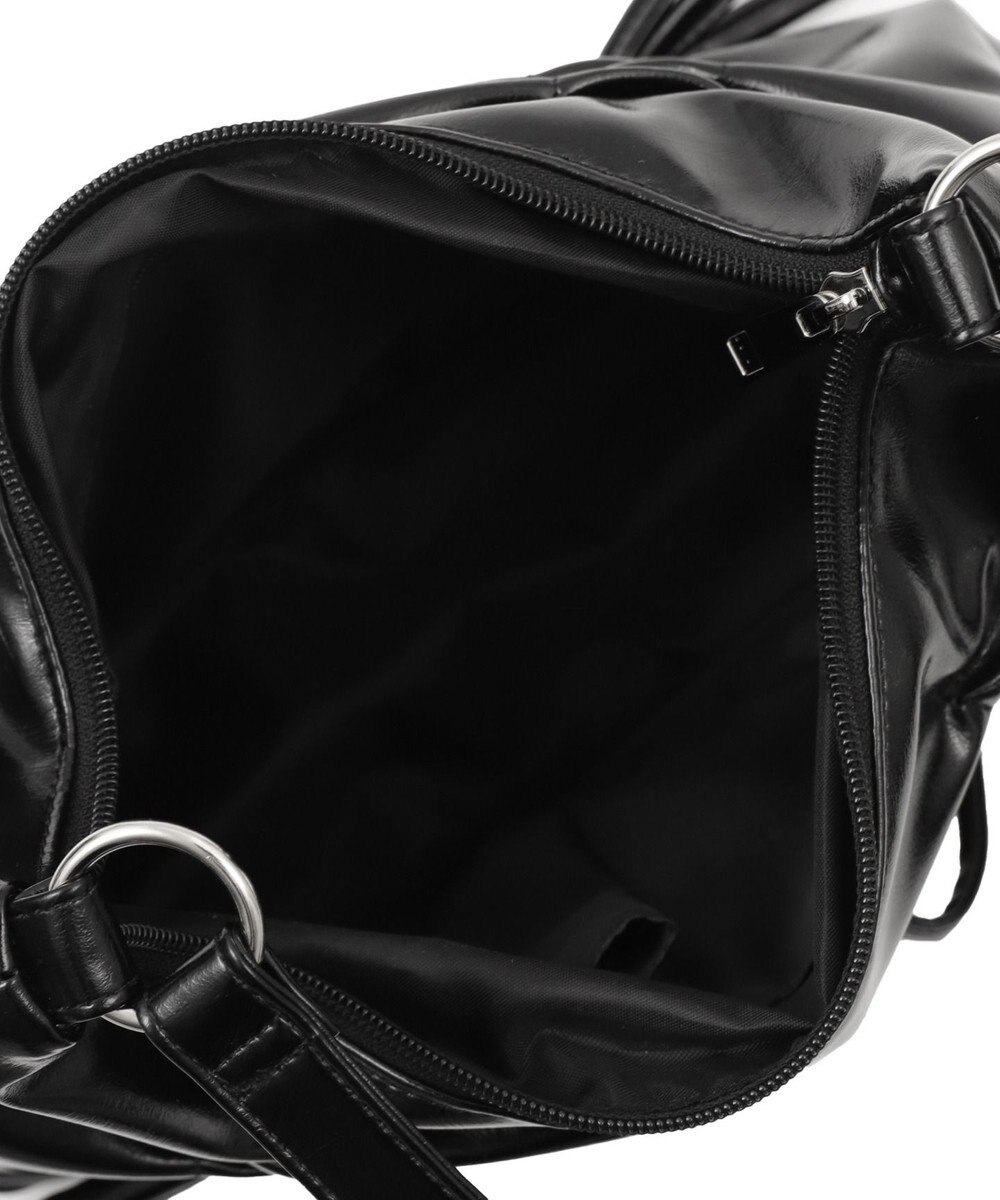 WEGO ギャザーリボンハーフムーンバッグ 