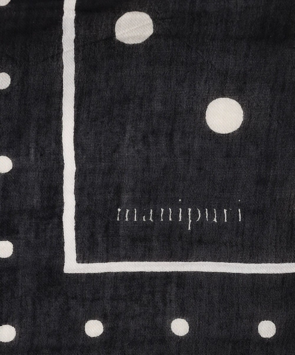 23区 manipuri ジオメドット コットンシルク ストール 