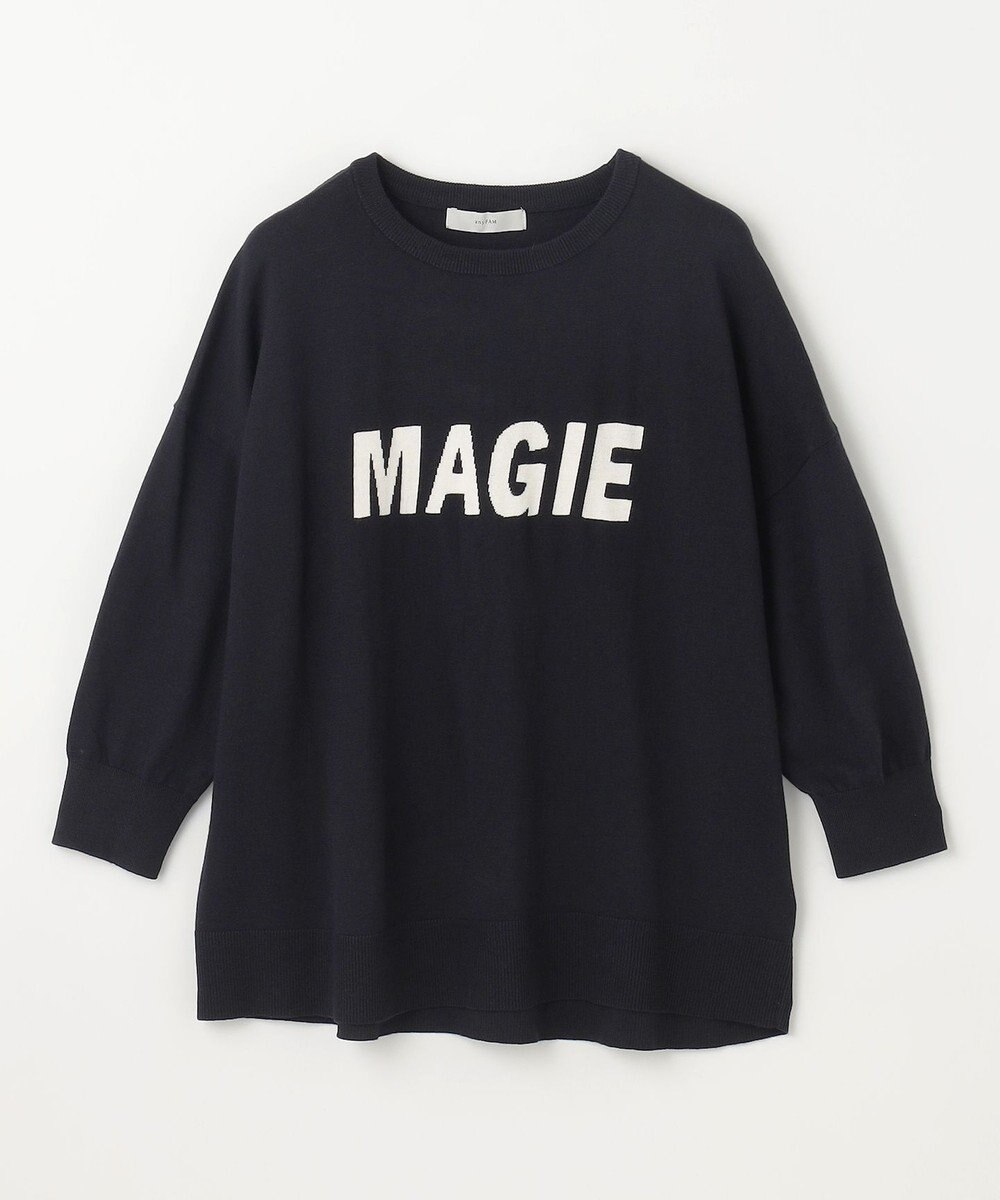 ANY L 【洗濯機可】インターシャロゴニット 