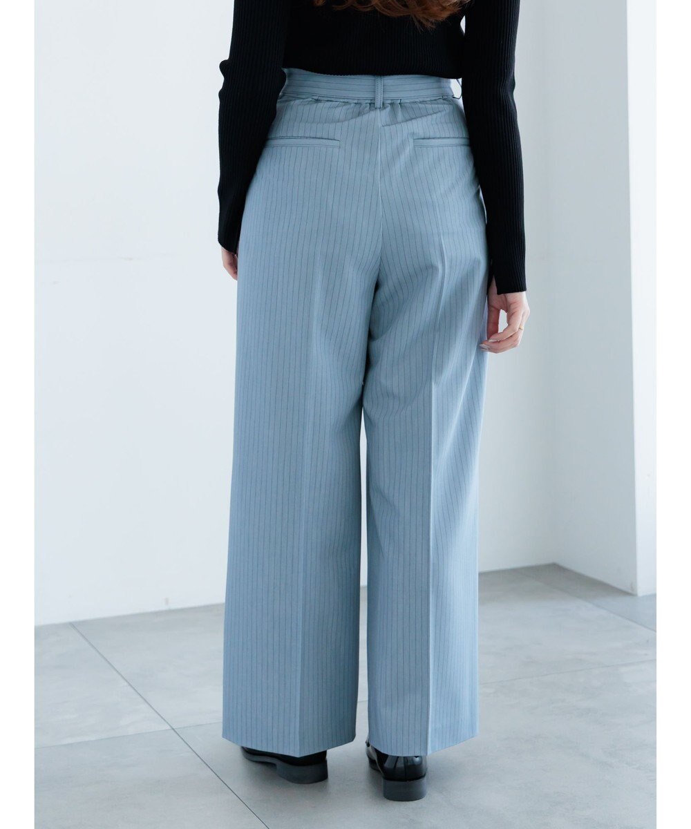 Te chichi ピンストライプタックワイドパンツ 