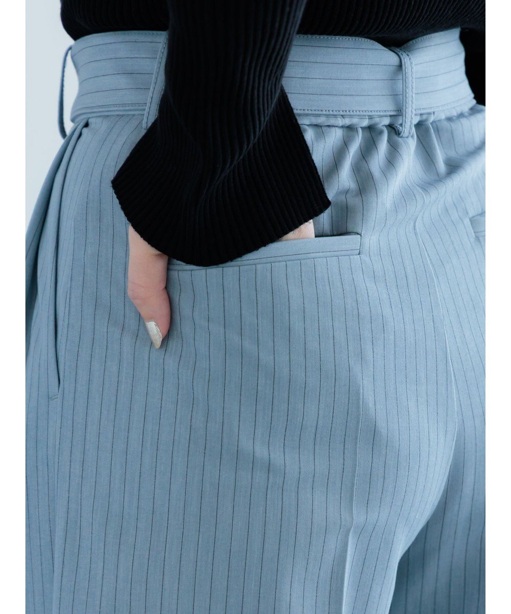 Te chichi ピンストライプタックワイドパンツ 