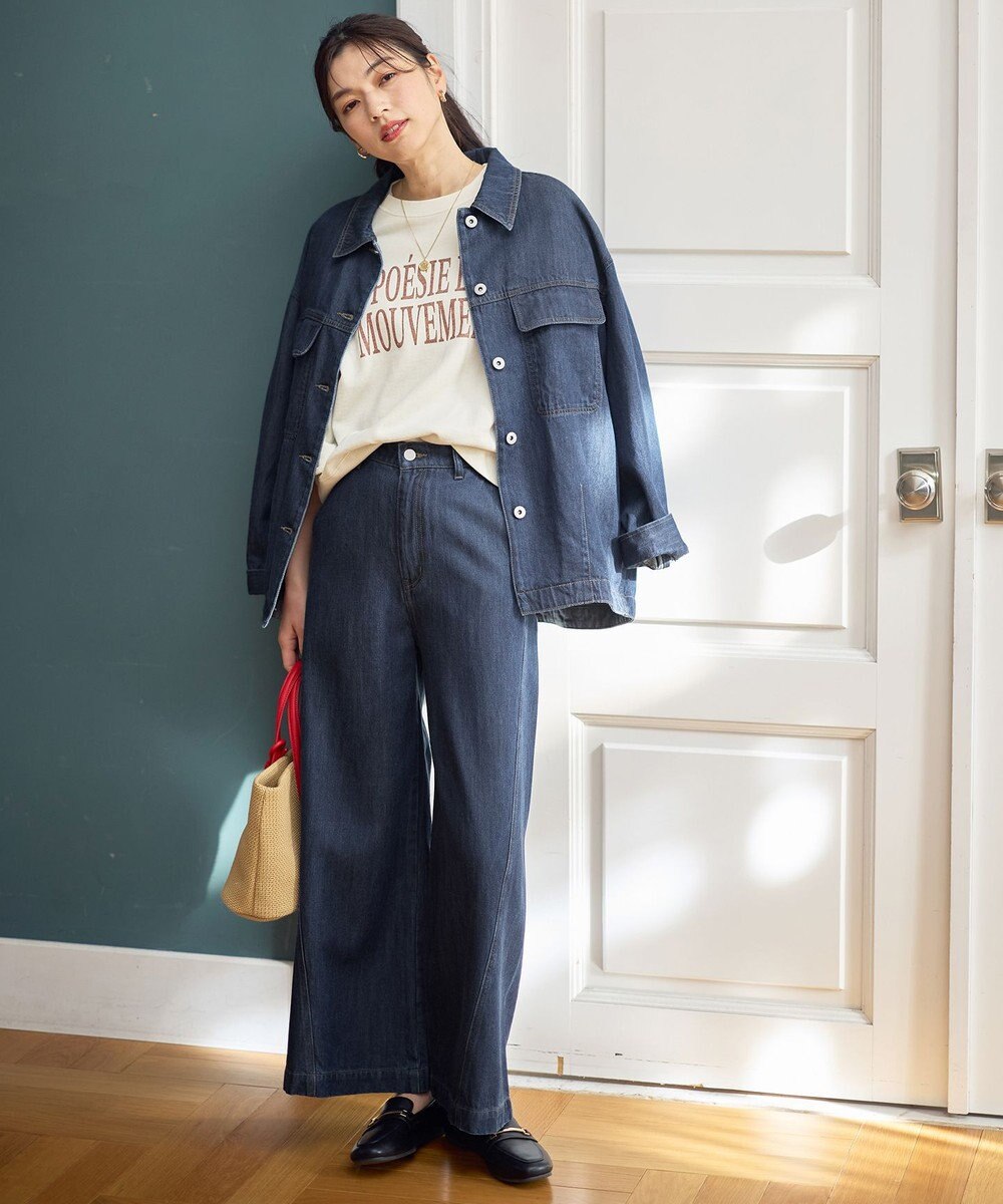 ANY L ミディデニムジャケット 