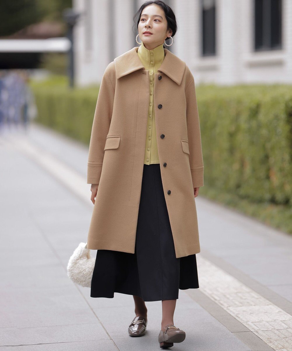 組曲 【前後着用可 / 加藤ローサさん着用】スムースストレッチタートル ニット 