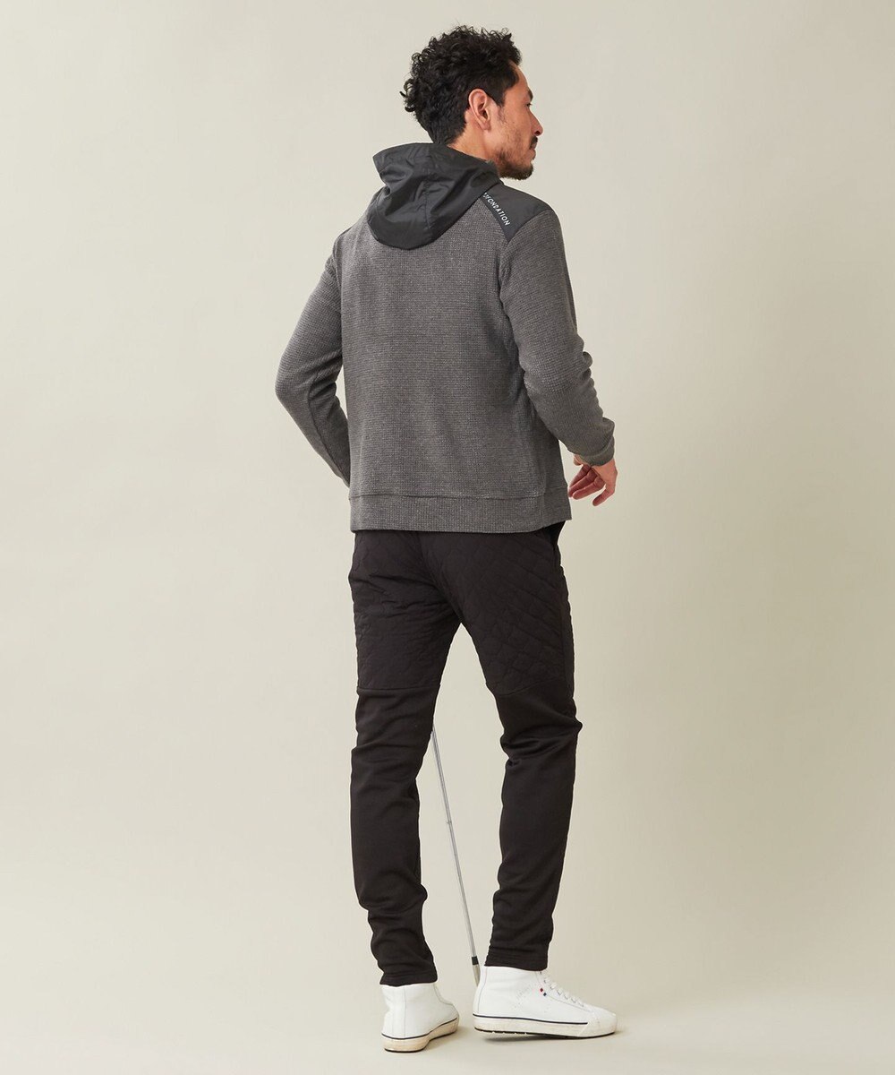 23区GOLF 【23Fondation/MEN】【吸湿発熱】ワッフルジャガード ハーフジップ 