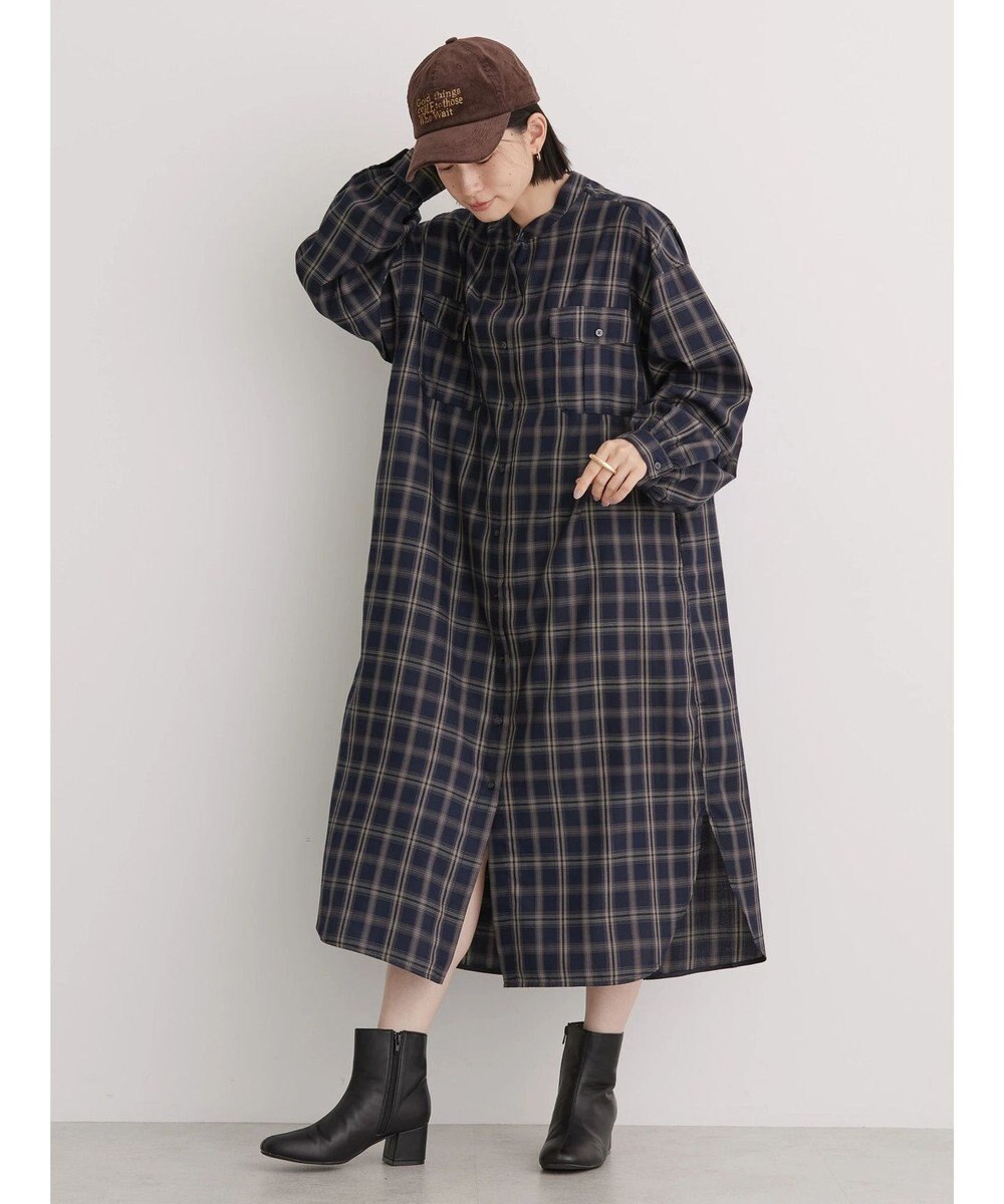 AMERICAN HOLIC イージーケアＷポケットシャツワンピース 