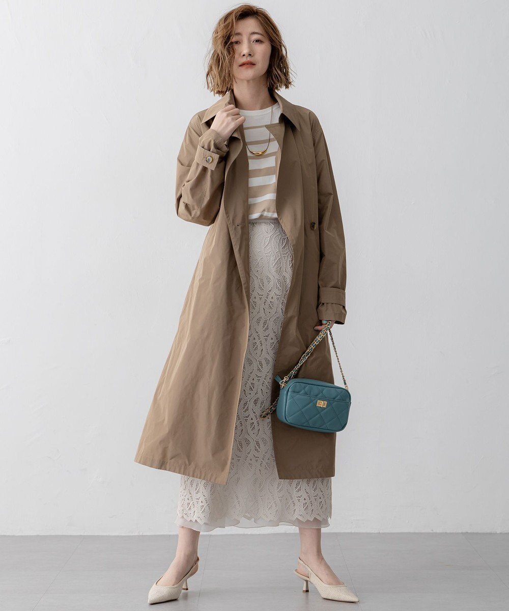 23区 【洗える】プレミアムビオコットン ボーダー ワイド ニット 