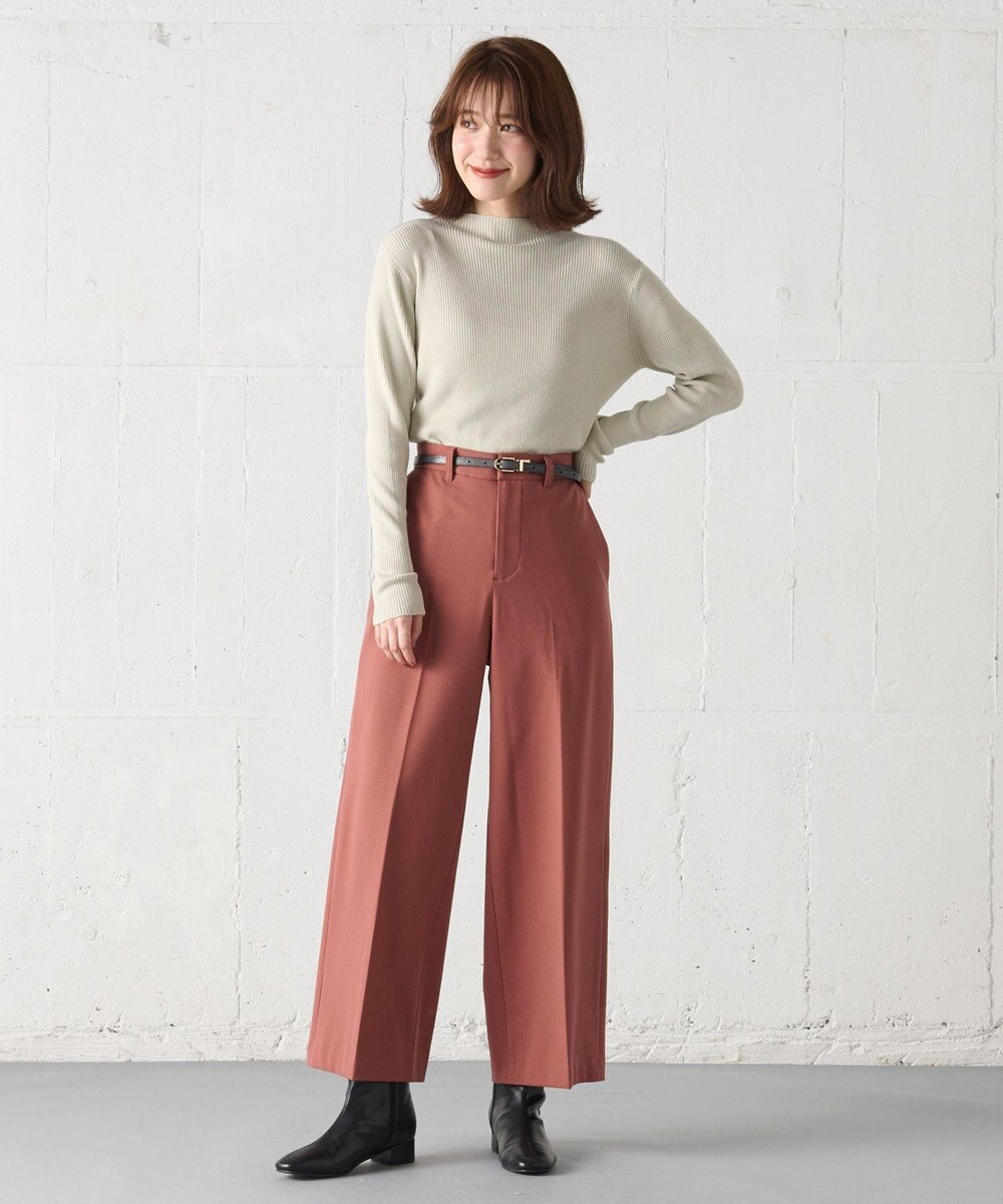 ANY 【洗濯機可】ボトルネック リブニット 