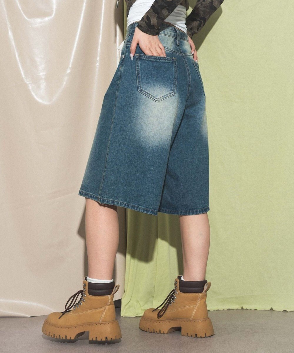 WEGO ブラストデニムハーフパンツ 