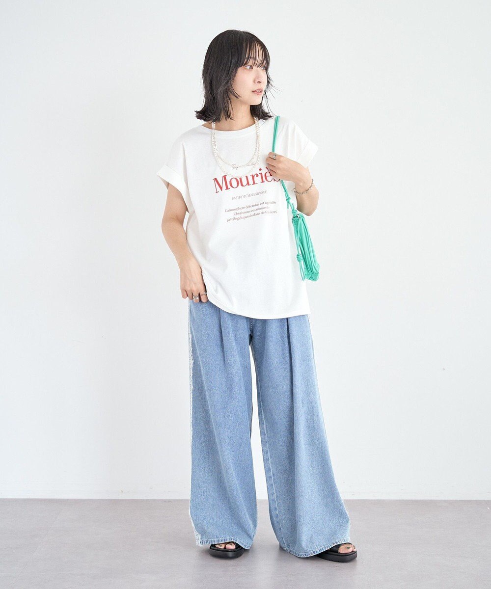 Green Parks 汗染み防止フレンチロゴＴシャツ 