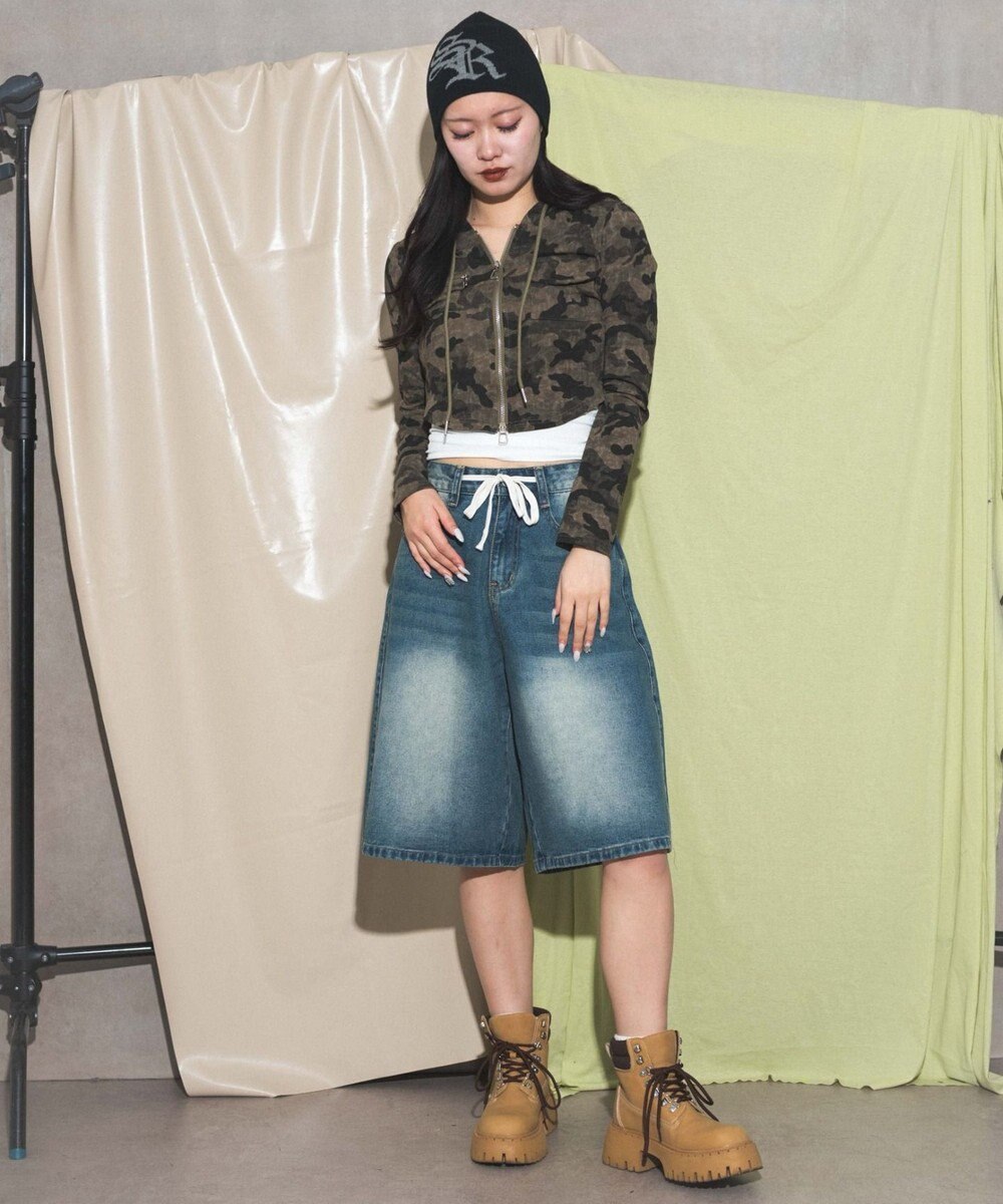 WEGO ブラストデニムハーフパンツ 