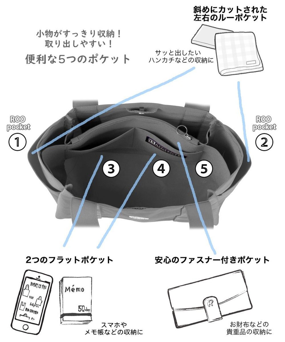 ROOTOTE 3673【仕切り+自立+撥水】LT.デリ.パルーティ.キルト-D 