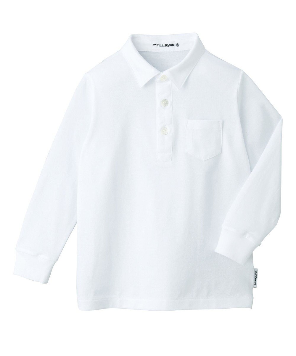 MIKI HOUSE HOT BISCUITS 【95-130cm】天竺素材の長袖シャツ 