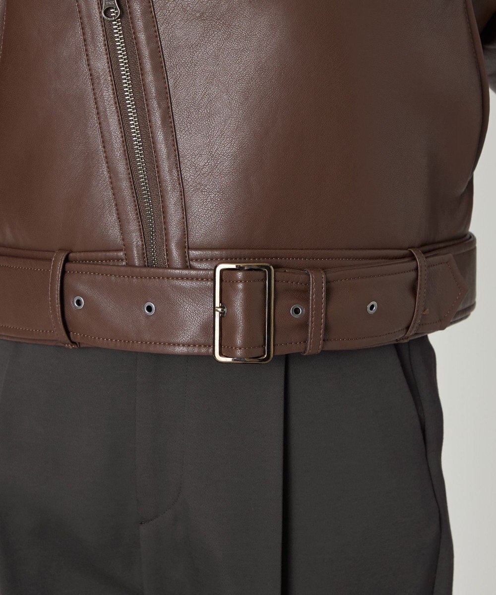 NAVE 【Nave】ヴィーガンムートン ライダースジャケット 