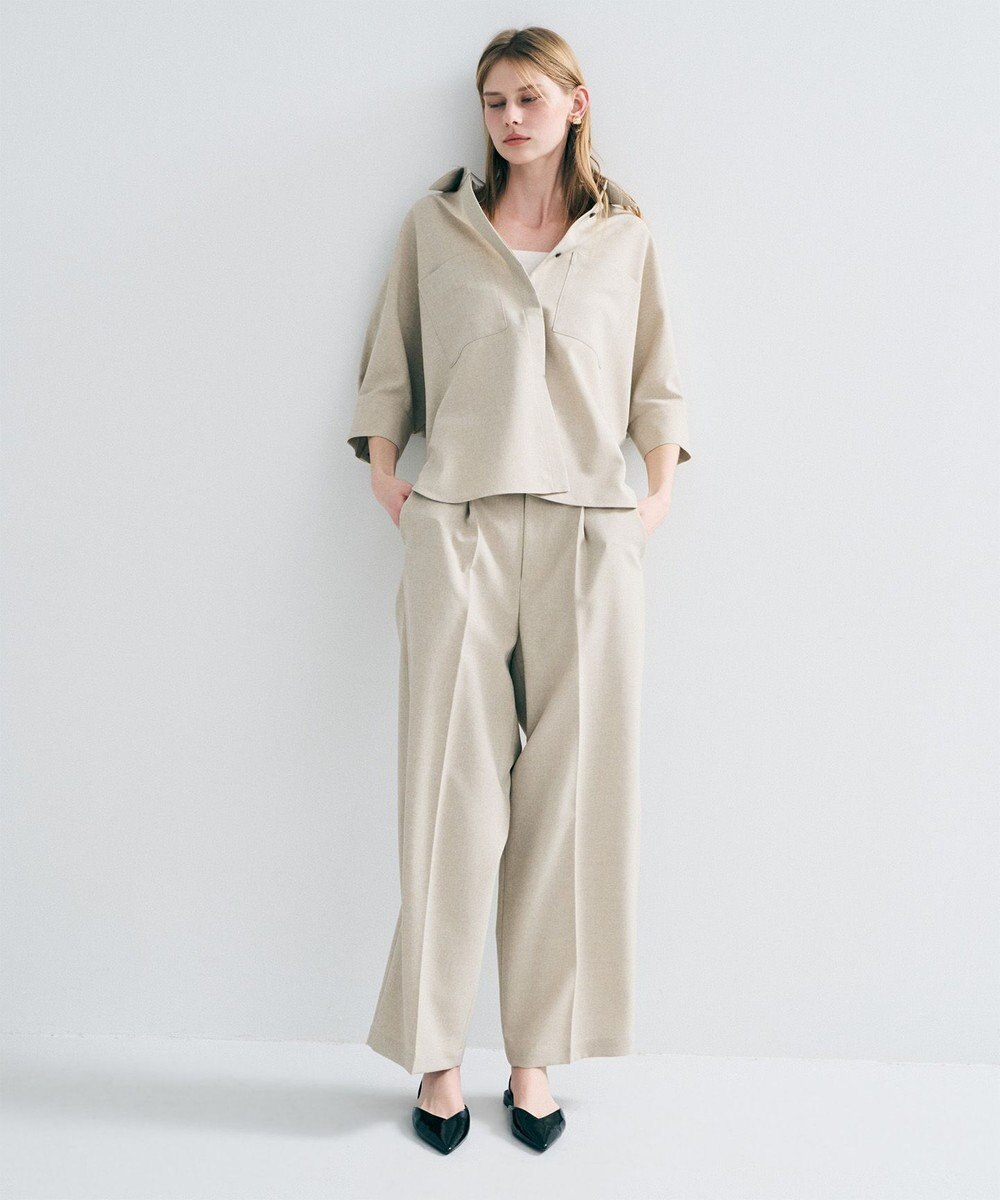 uncrave ウォッシャブルドライサップ ワイドパンツ（サスペンダー付き） 