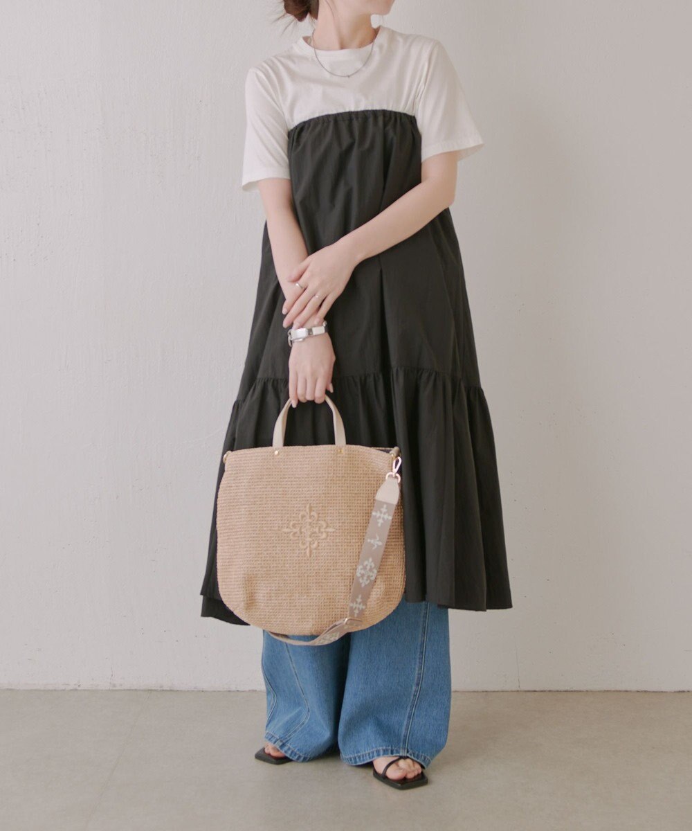 russet スリム2WAYトートバッグ <ナイロンラフィア>(CE-1717-WEB) 