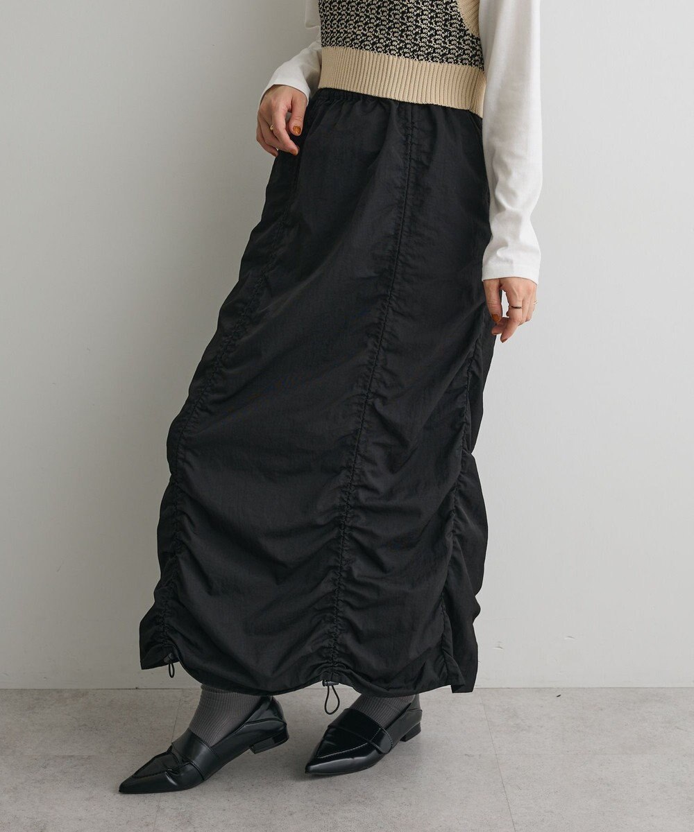 CRAFT STANDARD BOUTIQUE ドロストシャーリングデザインスカート 