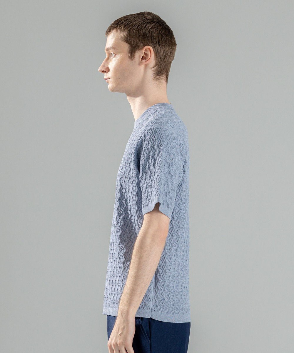 JOSEPH HOMME 【洗える】ドライコットンリンクス　半袖クルーネックニット 