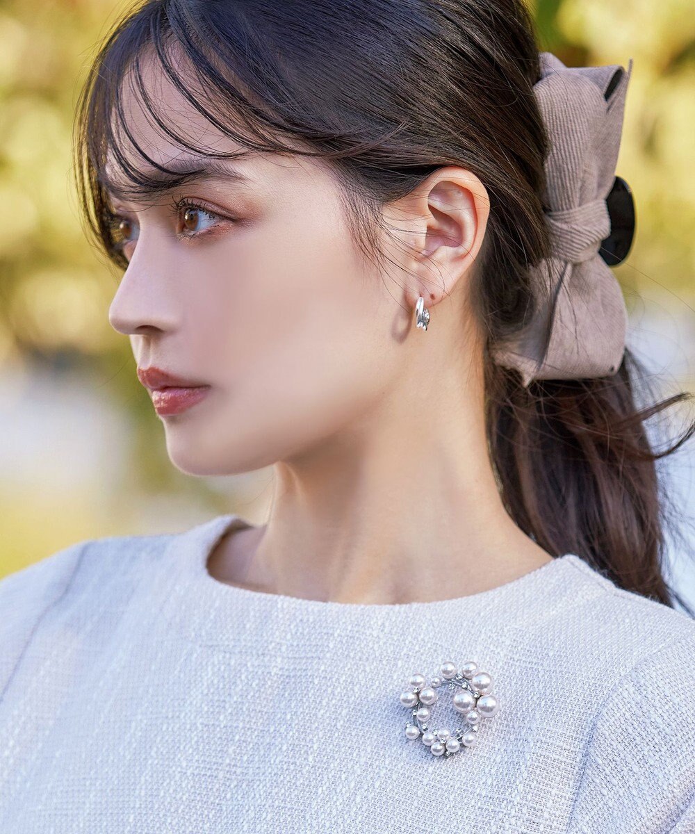 Tiaclasse ランダムパールサークルブローチ 