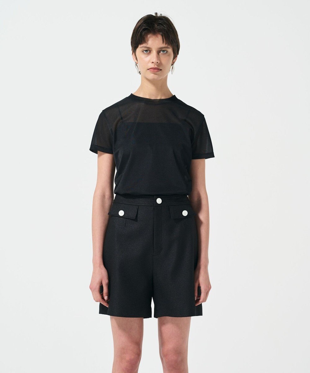 GRACE CONTINENTAL リネンタッチハーフパンツ 