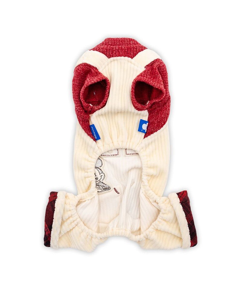 PET PARADISE ディズニー ミッキーマウス チェック オーバーオール  小型犬 